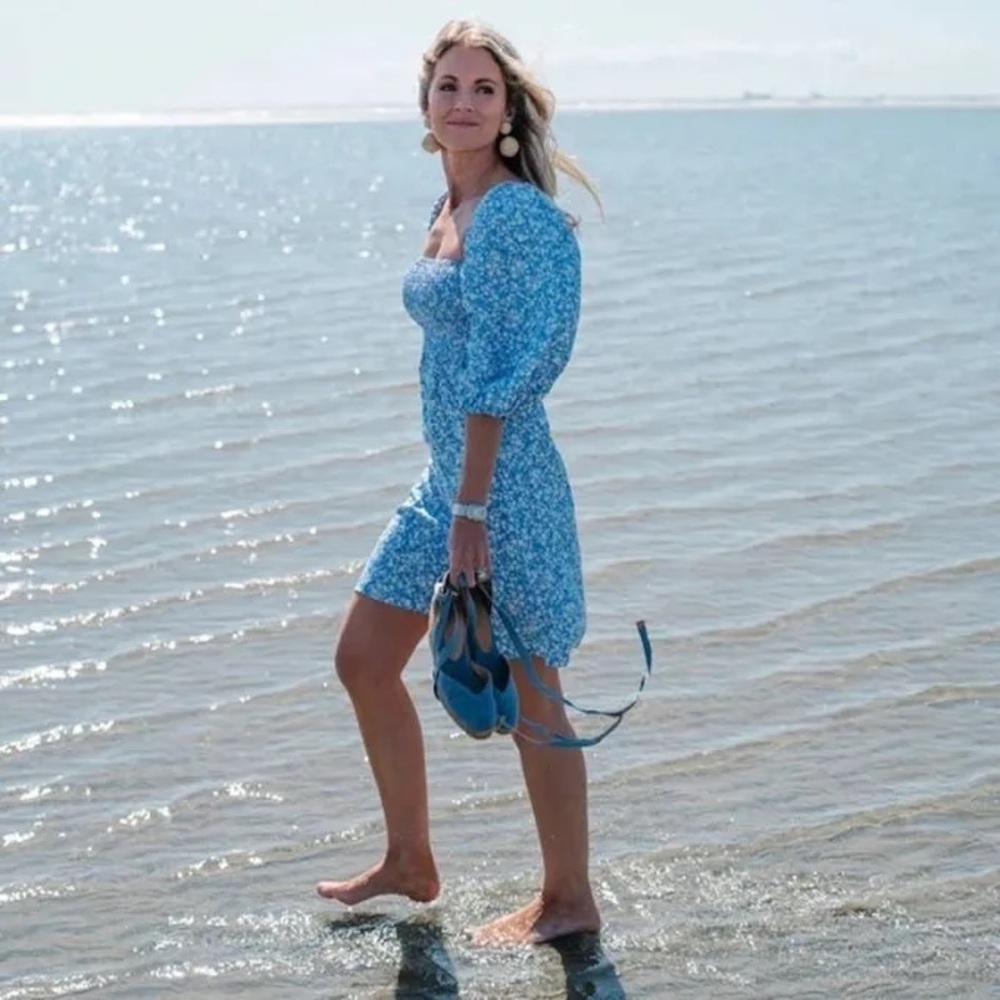 Tuckernuck Blue Floral Dress